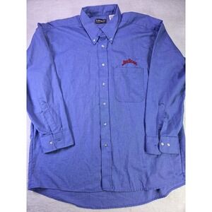 Vintage Jim Beam Shirt Mens XL Edwards USA Button Up Blue Workwear Uniform...